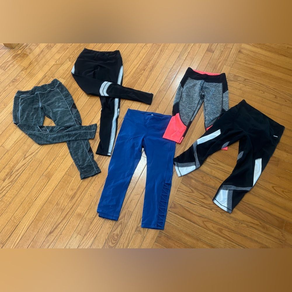 Bundle of 5 pairs of workout active leggings size small and XS